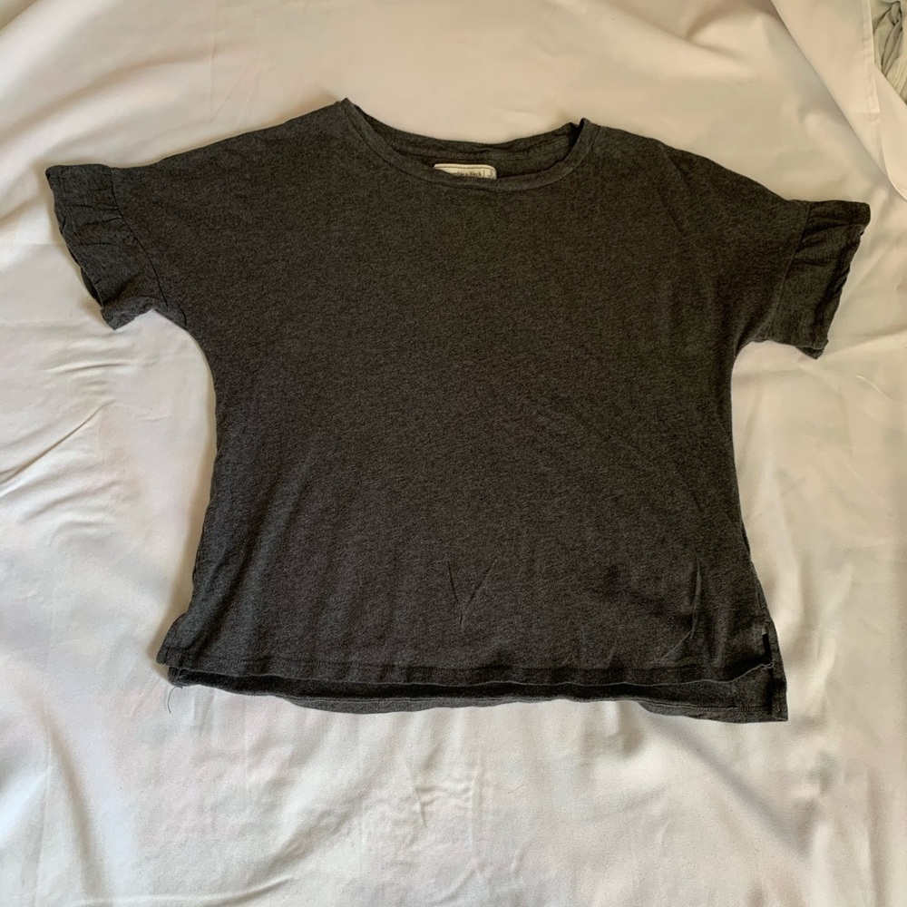 T-Shirt with Ruffled Cuffs